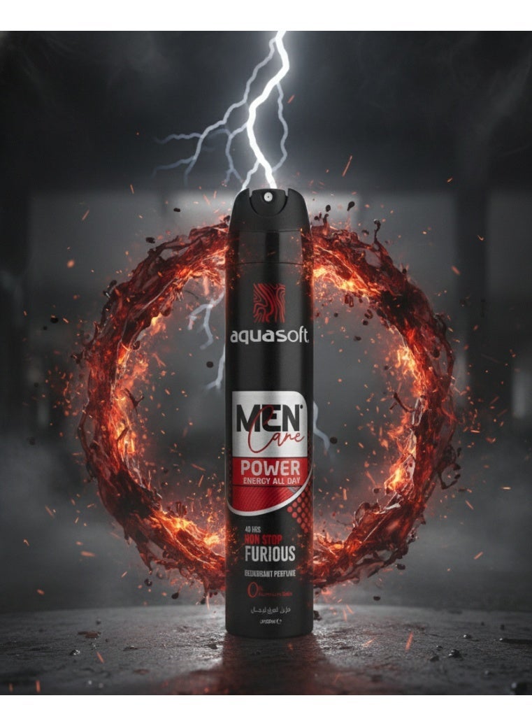Aquasoft Power Energy Deodorant For Men 200ml - Image 2